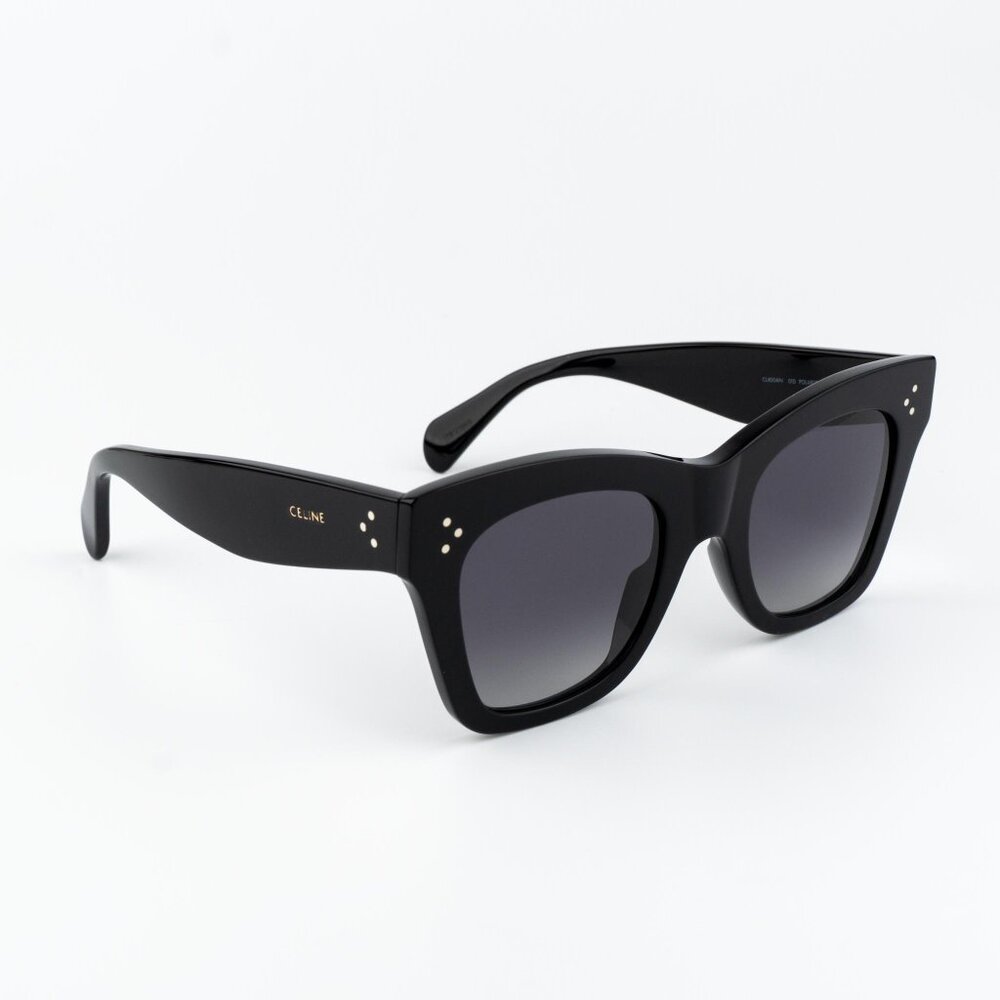 Celine 3 DOTS Women Sunglasses Black Grey Gradient CL4004IN 01D NEW AUTHENTIC - Picture 4 of 13